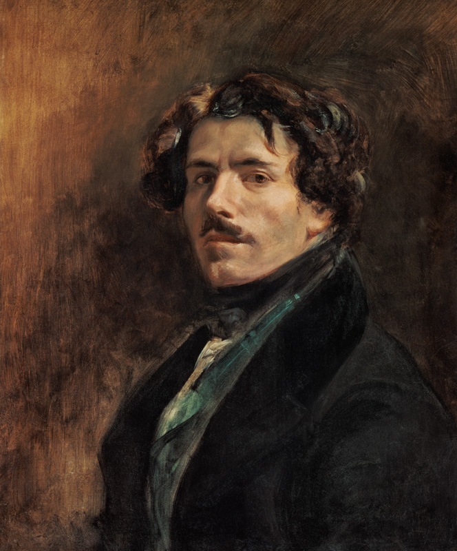 Self Portrait van Ferdinand Victor Eugène Delacroix