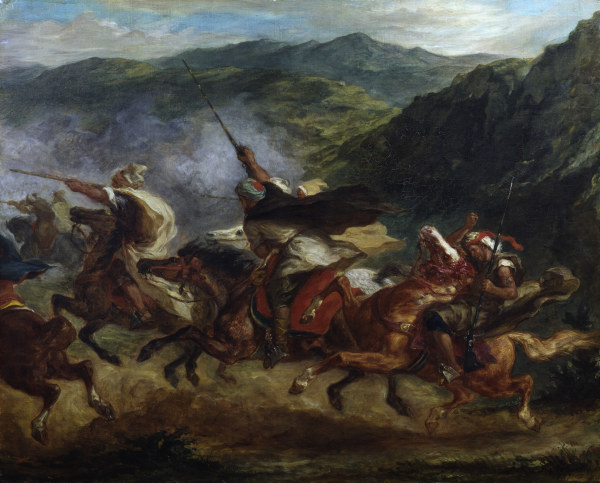 E.Delacroix, Reitende Araber van Ferdinand Victor Eugène Delacroix