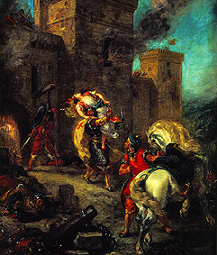 Die Entführung der Rebecca. van Ferdinand Victor Eugène Delacroix