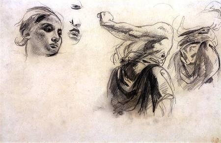 Figure studies van Ferdinand Victor Eugène Delacroix