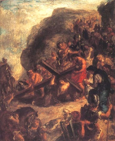 Kreuztragung Christi van Ferdinand Victor Eugène Delacroix