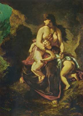 Medea van Ferdinand Victor Eugène Delacroix