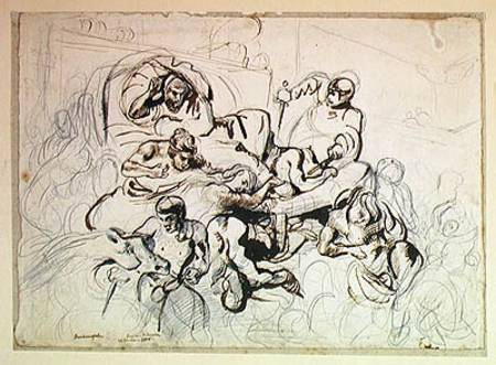 Study for the Death of Sardanapalus van Ferdinand Victor Eugène Delacroix