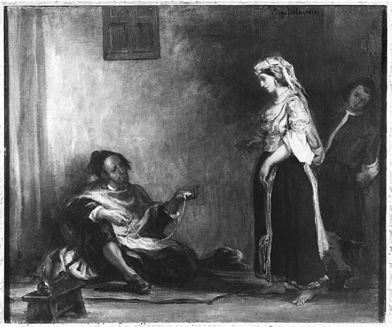 The Arab Merchant van Ferdinand Victor Eugène Delacroix