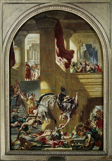 The Expulsion of Heliodorus from the Temple, c.1857 van Ferdinand Victor Eugène Delacroix