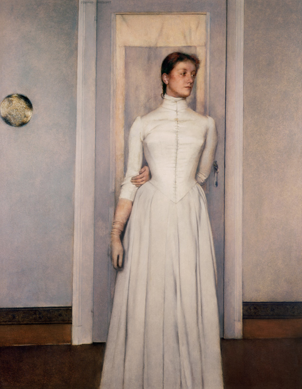 Portrait of the artist's sister van Fernand Khnopff