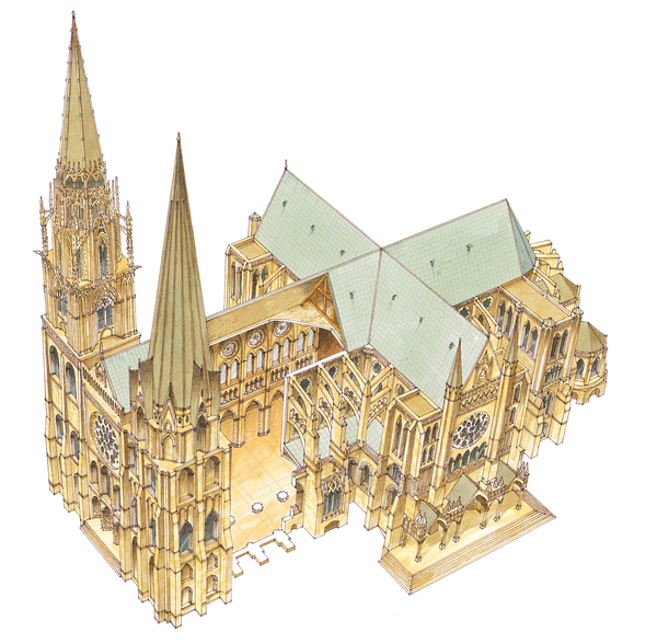 Chartres Cathedral. France van Fernando Aznar Cenamor