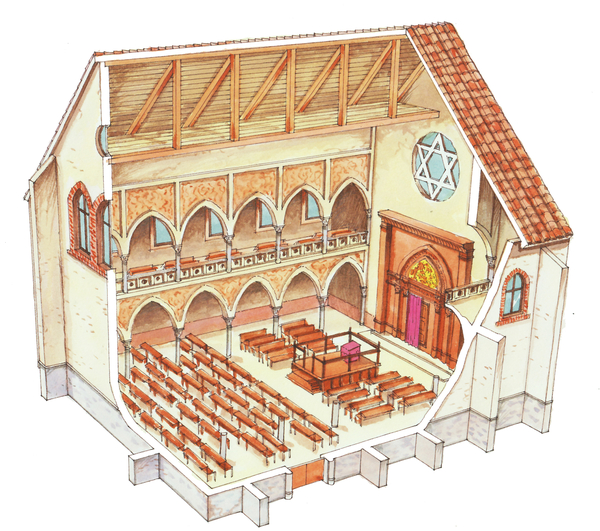 Synagogue. 15th century. Central Europe van Fernando Aznar Cenamor