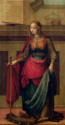 St. Catherine of Alexandria (oil on panel) van Fernando Yanez de Almedina