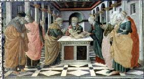 The Presentation in the Temple, predella panel to The Nativity altarpiece in the Museo Civico