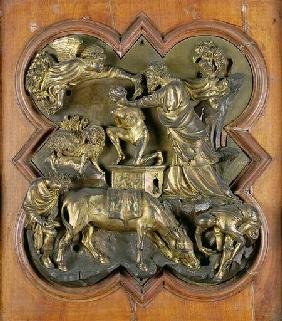 The Sacrifice of Isaac, bronze competition relief for the Baptistry Doors, Florence