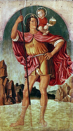 St. Christopher van Filippo Mazzola or Mazzuola