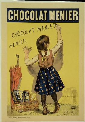 Reproduction of a poster advertising 'Menier' chocolate