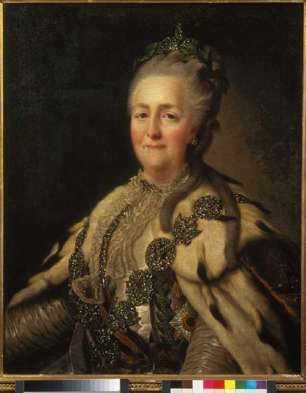 Bildnis der Zarin Katharina II. van Fjodor Stepanowitsch Rokotov