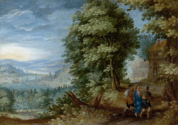 The Walk to Emmaus van Flämischer Meister um 1600