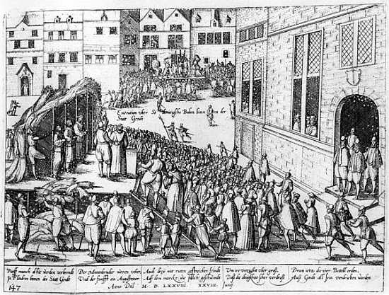 Scenes of the Spanish Inquisition at Ghent, June 1578 van Flemish School