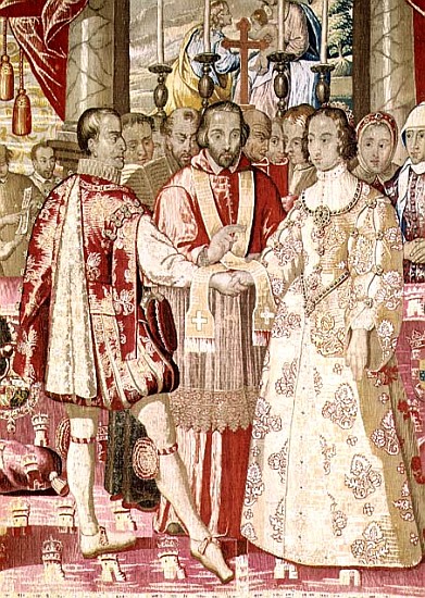 The Charles V Tapestry depicting the Marriage of Charles V (1500-58) to Isabella of Portugal (1503-3 van Flemish School