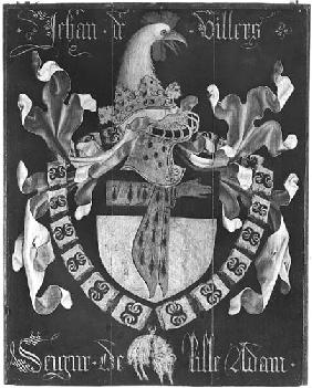 Coat of Arms of Jehan de Villers (d.1439), Seigneur of Lille Adam, 3rd Chapter of the Order of the G
