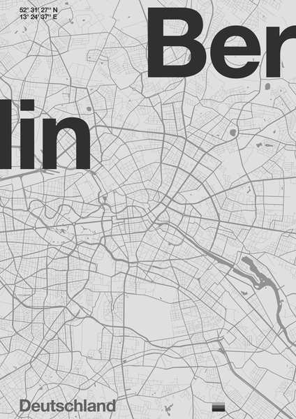 Berlin Minimal Map van Florent Bodart