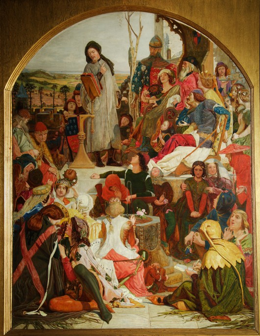 Chaucer at the Court of Edward III van Ford Madox Brown
