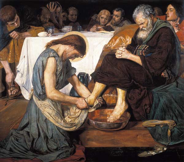 Christ washing Peter's feet van Ford Madox Brown