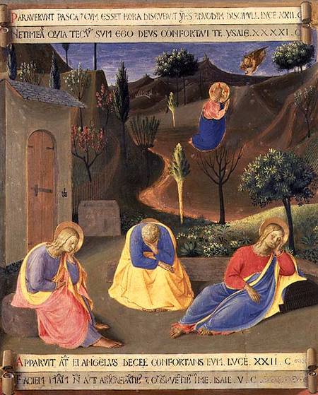 The Agony in the Garden, detail from panel three of the Silver Treasury of Santissima Annunziata van Fra Beato Angelico