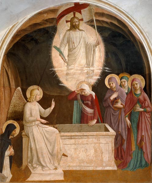 The Resurrection of Christ and the Pious Women at the Sepulchre van Fra Beato Angelico