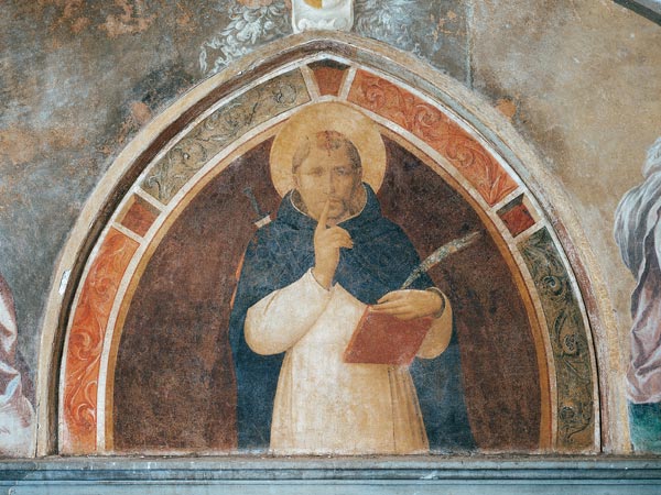 St. Peter Martyr asking for Silence (fresco) van Fra Beato Angelico
