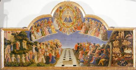 The Last Judgement (tempera & gold on panel) van Fra Beato Angelico