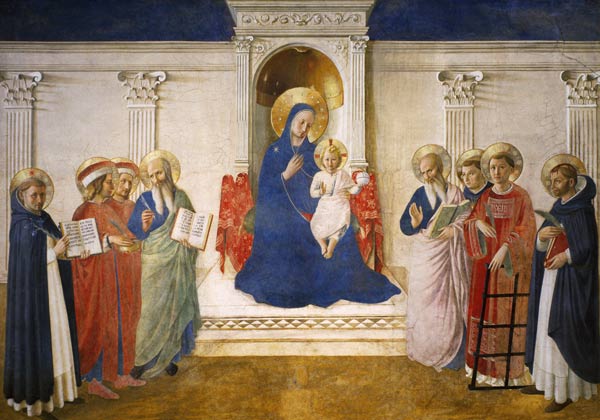 The Madonna delle Ombre, 1450 (fresco) van Fra Beato Angelico