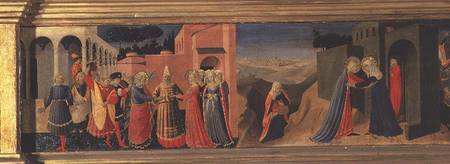 Predella Panel to the Annunciation showing the Marriage of the Virgin and the Visitation van Fra Beato Angelico