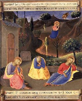 The Agony in the Garden, detail from panel three of the Silver Treasury of Santissima Annunziata