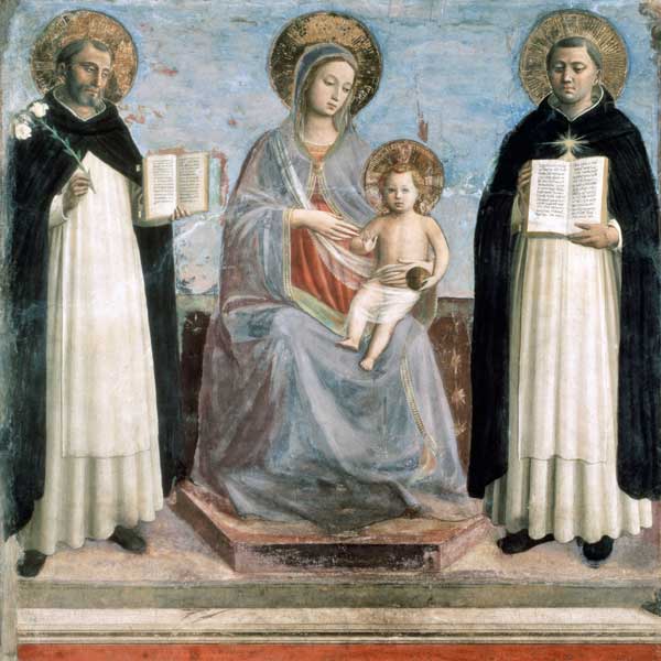Virgin and Child with Saints Dominicus and Thomas Aquinas van Fra Beato Angelico