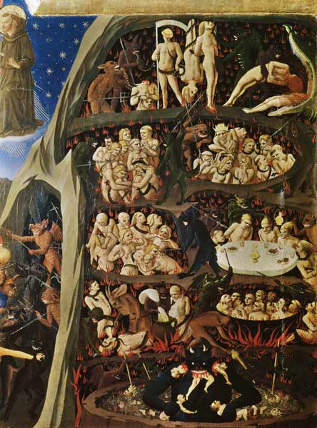 The Last Judgement, detail of Hell van Fra Beato Angelico