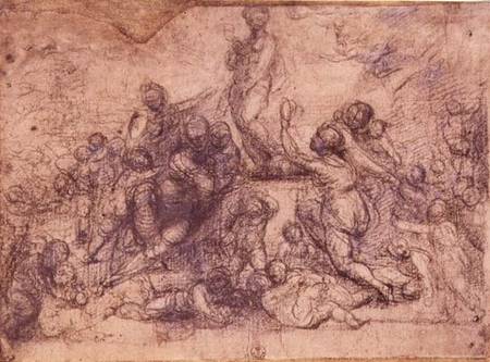 The Adoration of Venus (chalk on paper) van Fra Bartolommeo