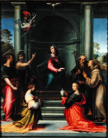 The Annunciation with Saints van Fra Bartolommeo