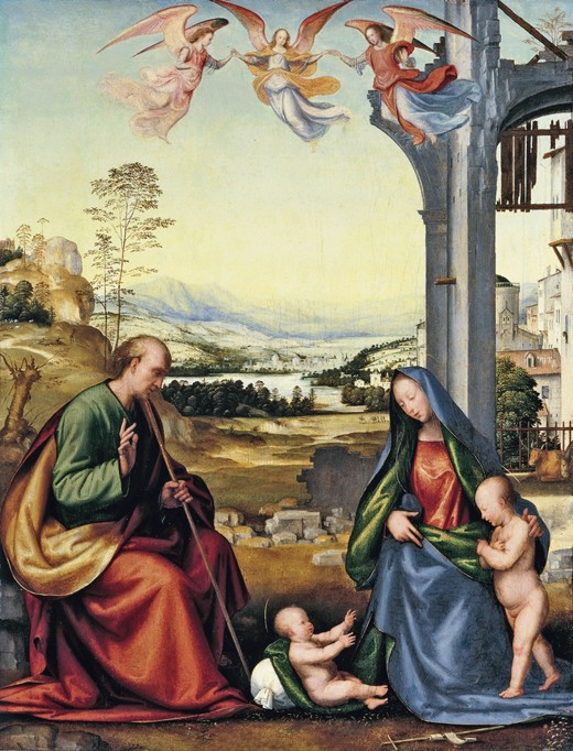 The Holy Family with John the Baptist van Fra Bartolommeo