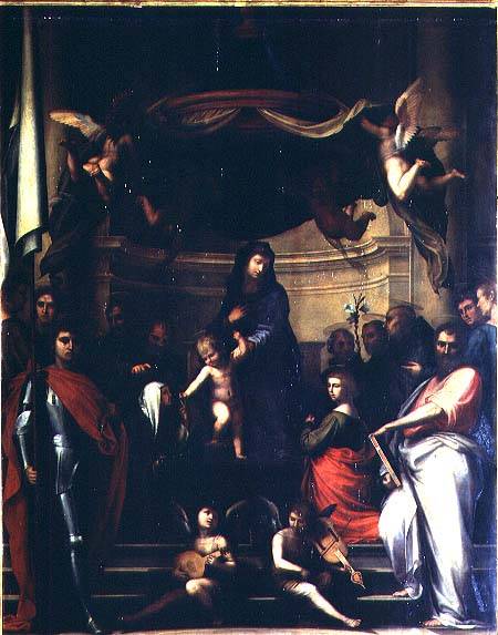 The Mystic Marriage of St. Catherine of Siena van Fra Bartolommeo