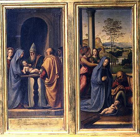 Presentation in the Temple and the Nativity van Fra Bartolommeo