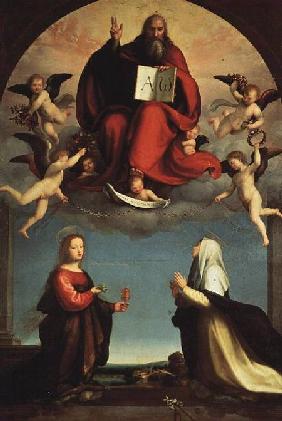 God appearing to St. Mary Magdalen and St. Catherine of Siena