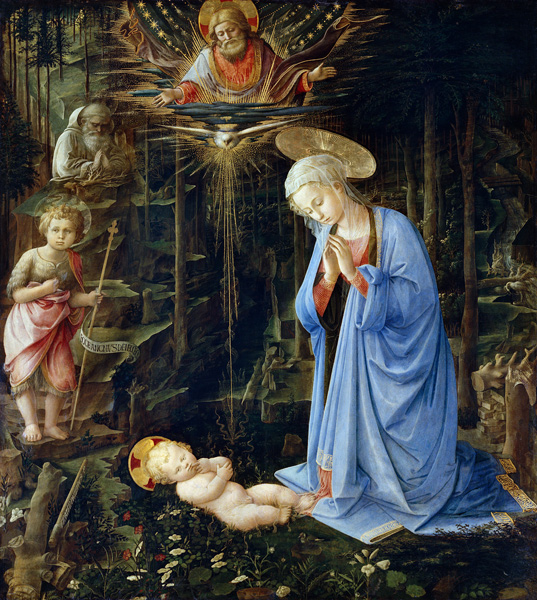 The Adoration in the Forest van Fra Filippo Lippi