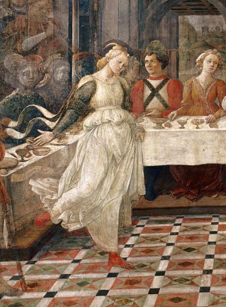 Salome dancing at the Feast of Herod, detail of the fresco cycle of the Lives of the SS. Stephen and van Fra Filippo Lippi