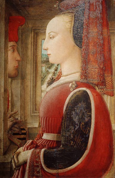 A Man and a Woman at a Casement van Fra Filippo Lippi