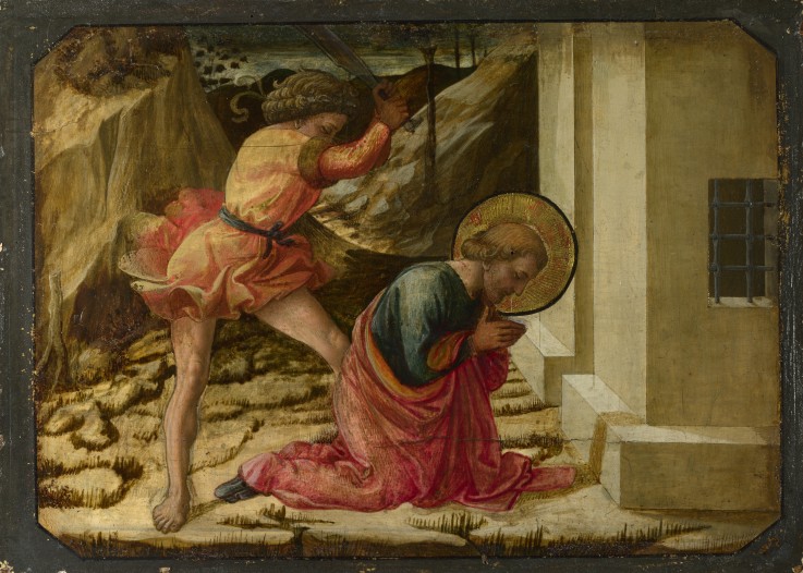 Beheading of Saint James the Great (Predella Panel of the Pistoia Santa Trinità Altarpiece) van Fra Filippo Lippi