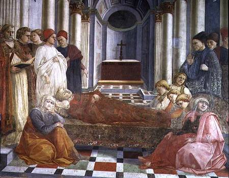 The Funeral of St. Stephen, detail from the cycle The Lives of SS. Stephen and John the Baptist, fro van Fra Filippo Lippi