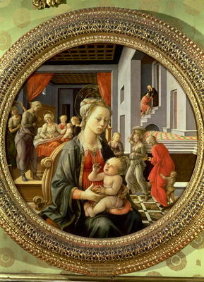 Madonna and Child with Scenes from the Life of the Virgin, 1452 (tempera on panel) van Fra Filippo Lippi