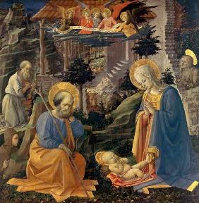 Die Anbetung des Kindes mit den hll. Joseph,Hieronymus,Magdalena u.Hilarion