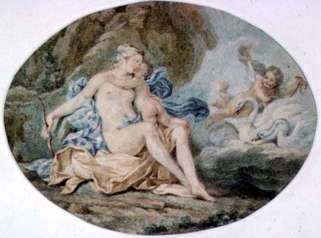 Venus Reclining on a Bank strewn with Drapery van Francesco Bartolozzi