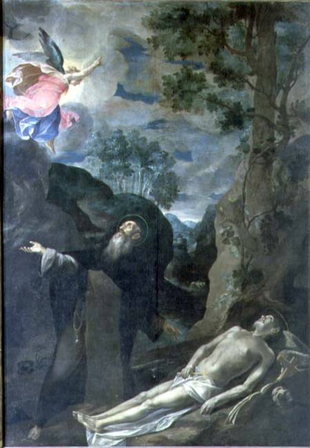The Death of St. Anthony Abbot van Francesco Borgani