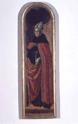 St. Augustine (tempera on panel) van Francesco Botticini